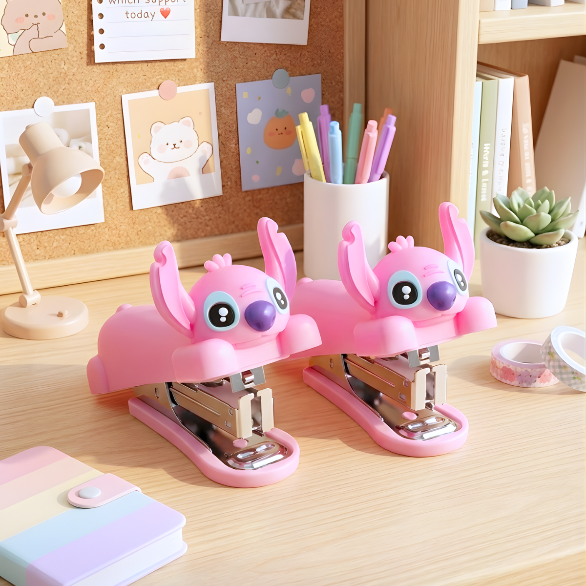 Cute Pink Stitch Staplers for Stationery Lovers - Tinyminymo