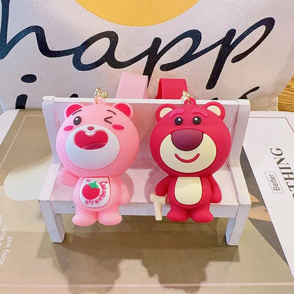 Strawberry Bear 3D Keychain - Tinyminymo
