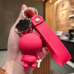 Strawberry Bear 3D Keychain - Tinyminymo