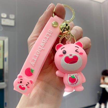 Strawberry Bear 3D Keychain - Tinyminymo