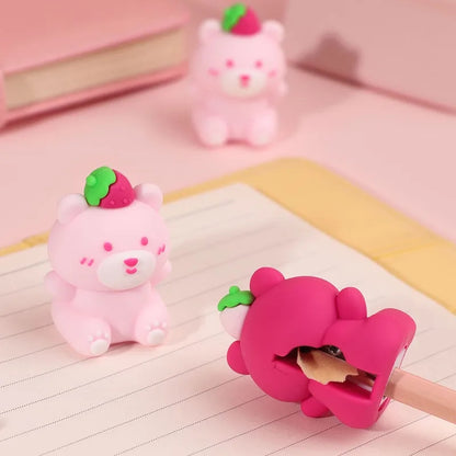 Strawberry Bear Pencil Sharpener - Tinyminymo