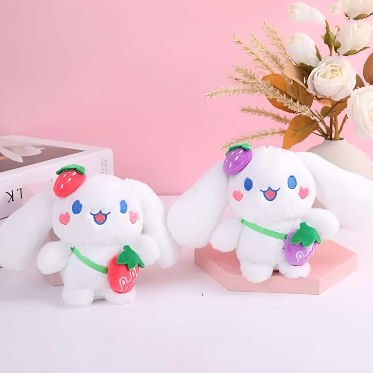 Strawberry Cinnamoroll Plush Keychain - Tinyminymo