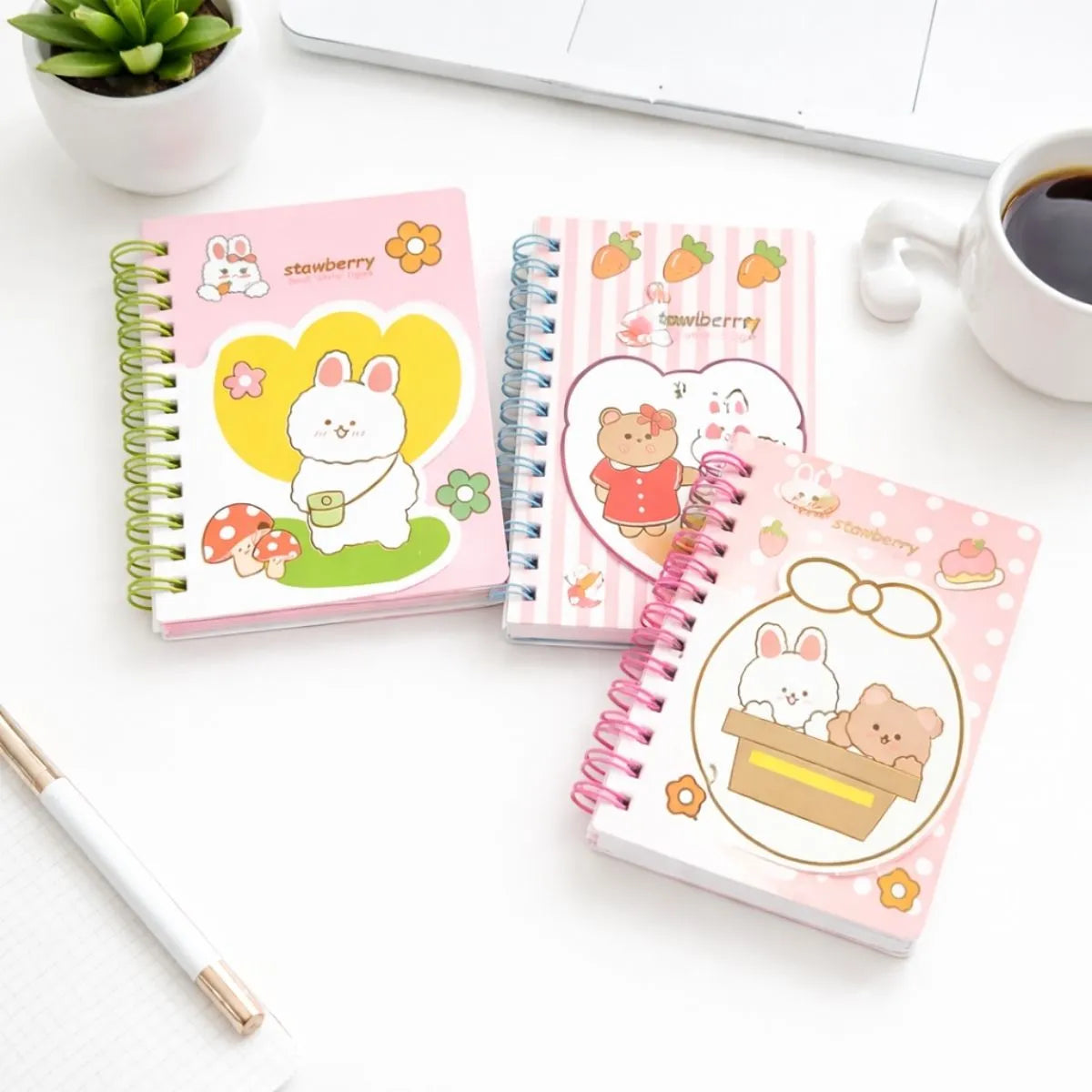 Three Pocket Diaries with Spiral Bound Design - Tinyminymo