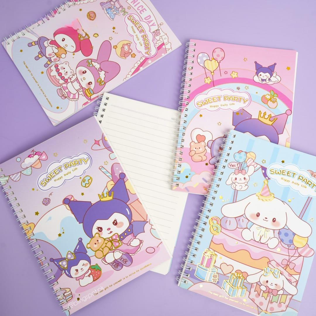 Sweet Party Sanrio Spiral Notebook - Tinyminymo