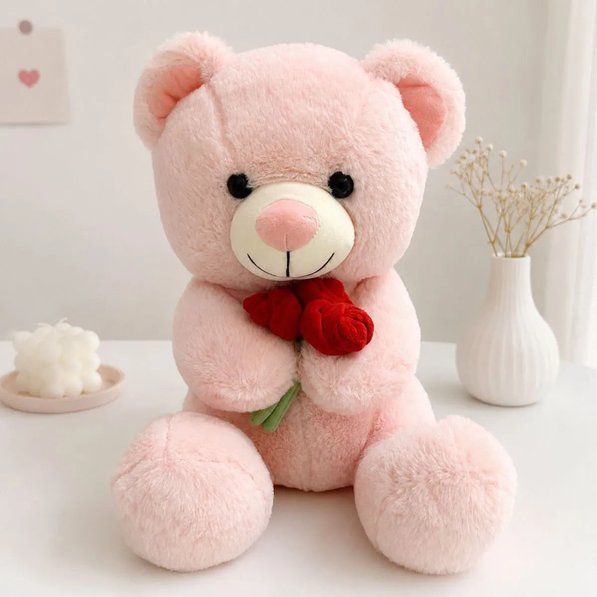 Pink Color Teddy Bear Plushie - Tinyminymo