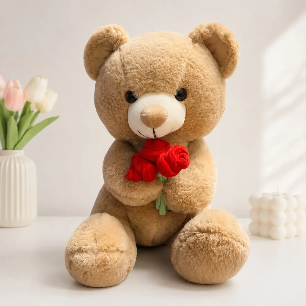 Beige Color Teddy Bear Plushie - Tinyminymo