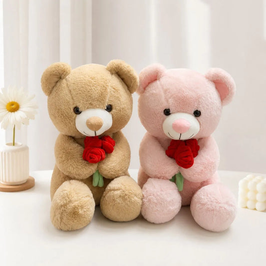 Pink and Beige Color Teddy Bear Soft Toys - Tinyminymo