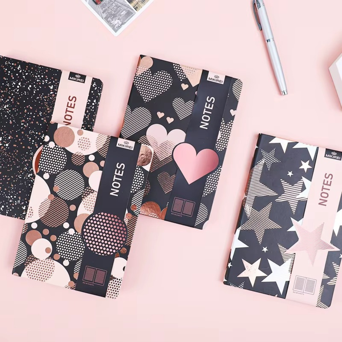 Set of Textured Holographic Notebooks - Tinyminymo