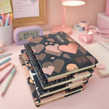 Load image into Gallery viewer, Collection of Holographic Notebooks Stacked - Tinyminymo
