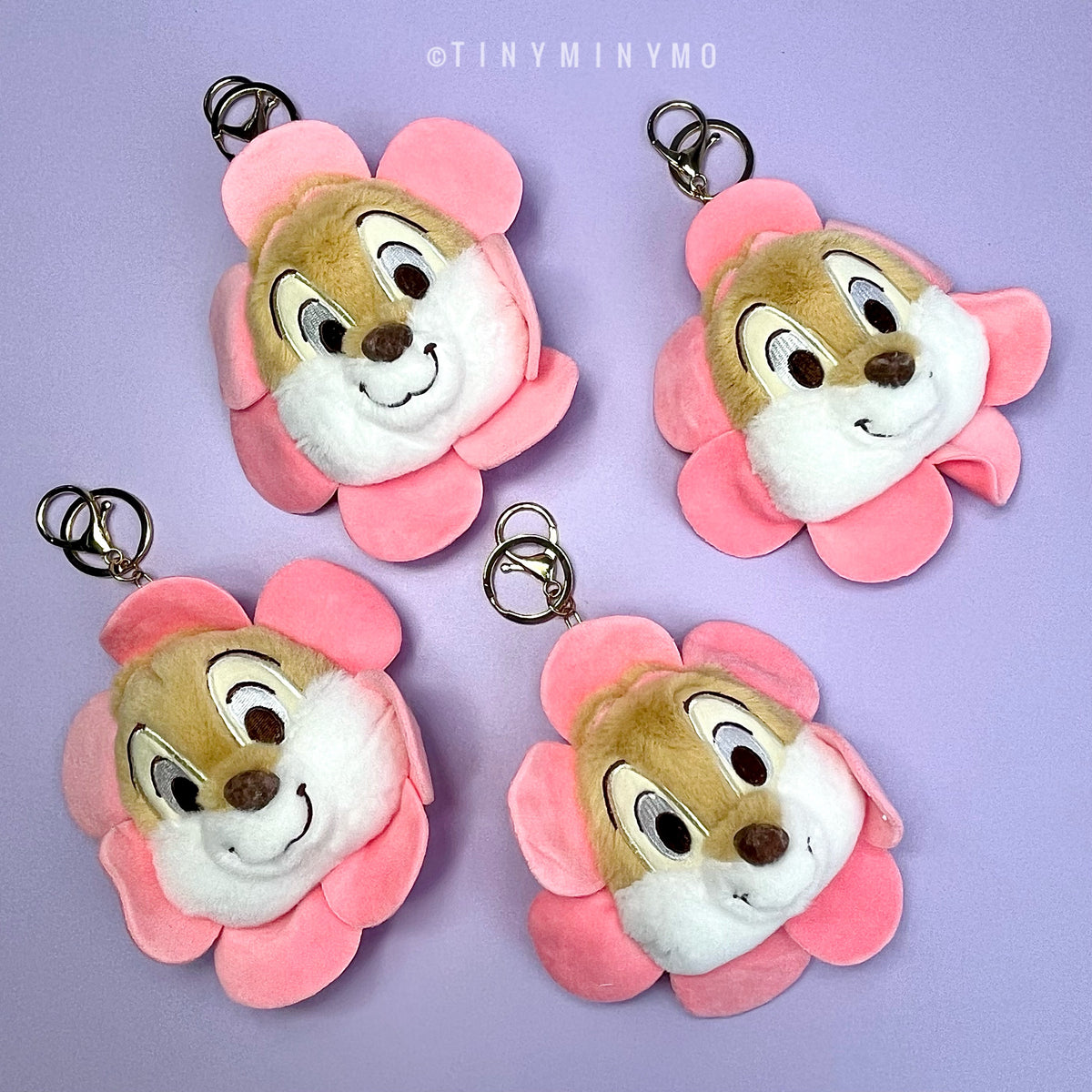 The Flower Squirrel Plush Keychain - Tinyminymo