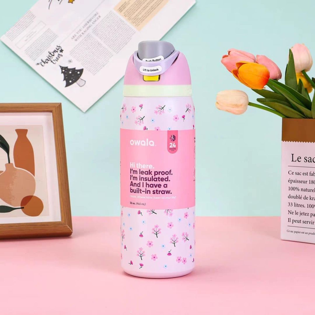 Floral Print of Unique Water Bottle for Girls - Tinyminymo