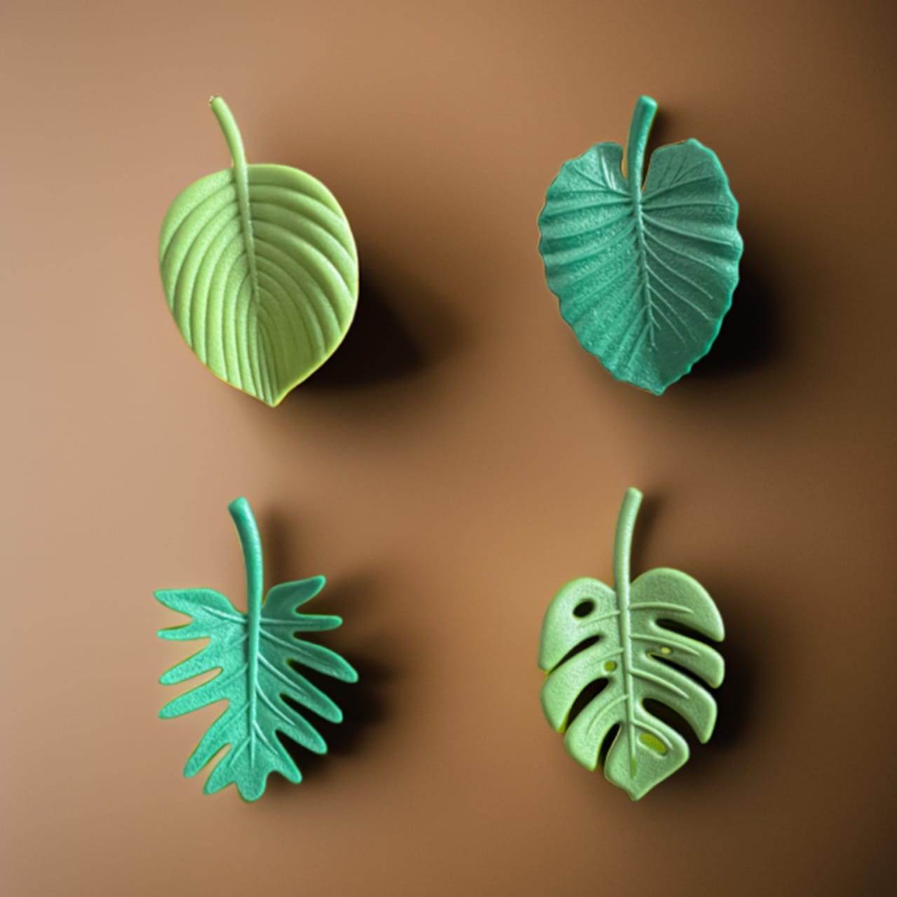 Tropical Leaf Fridge Magnet - Set of 4 - Tinyminymo