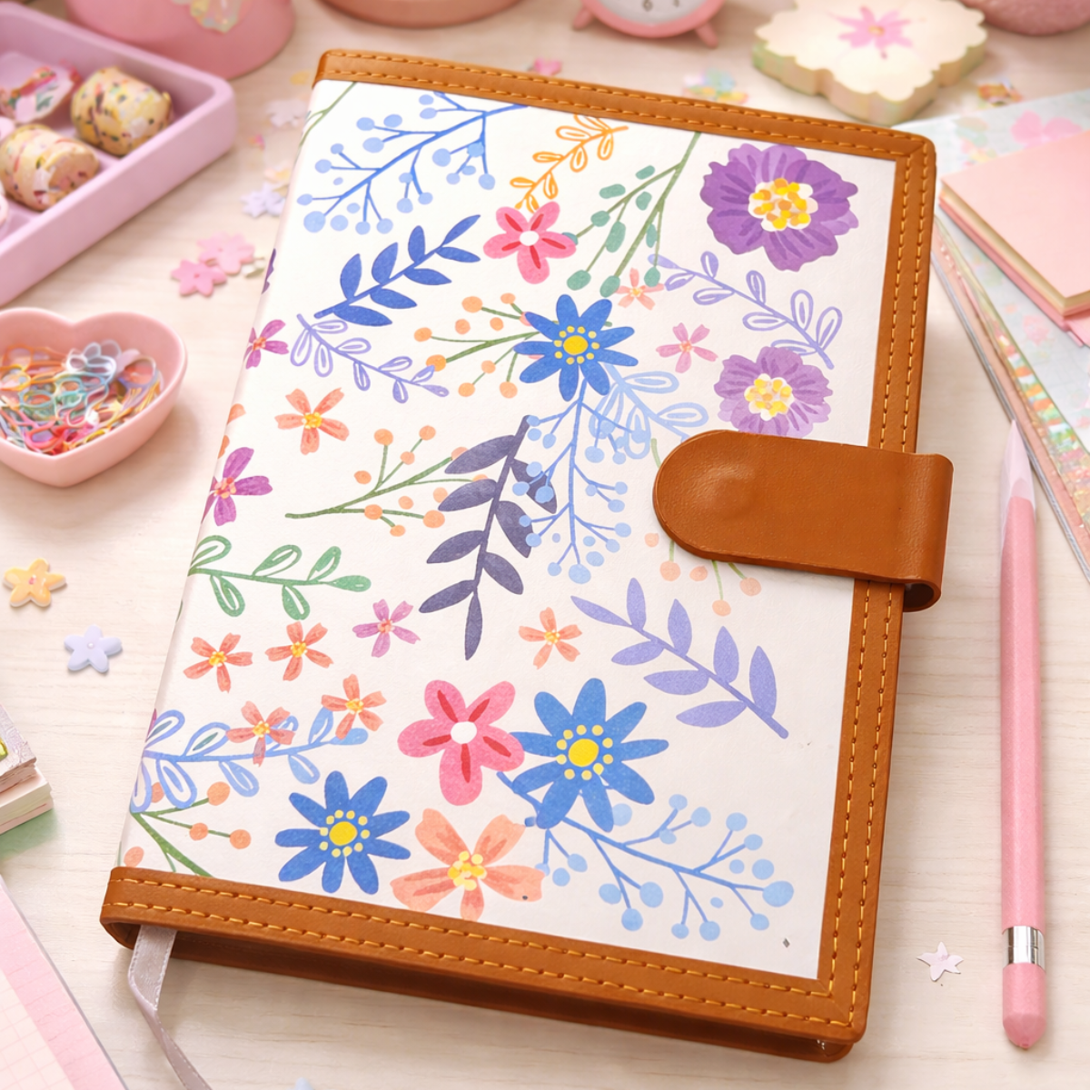 Floral Notebook in Brown Color - Tinyminymo