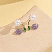 Purple Tulip Earrings - Tinyminymo