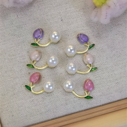 Three Variants of Tulip Pearl Earrings - Tinyminymo