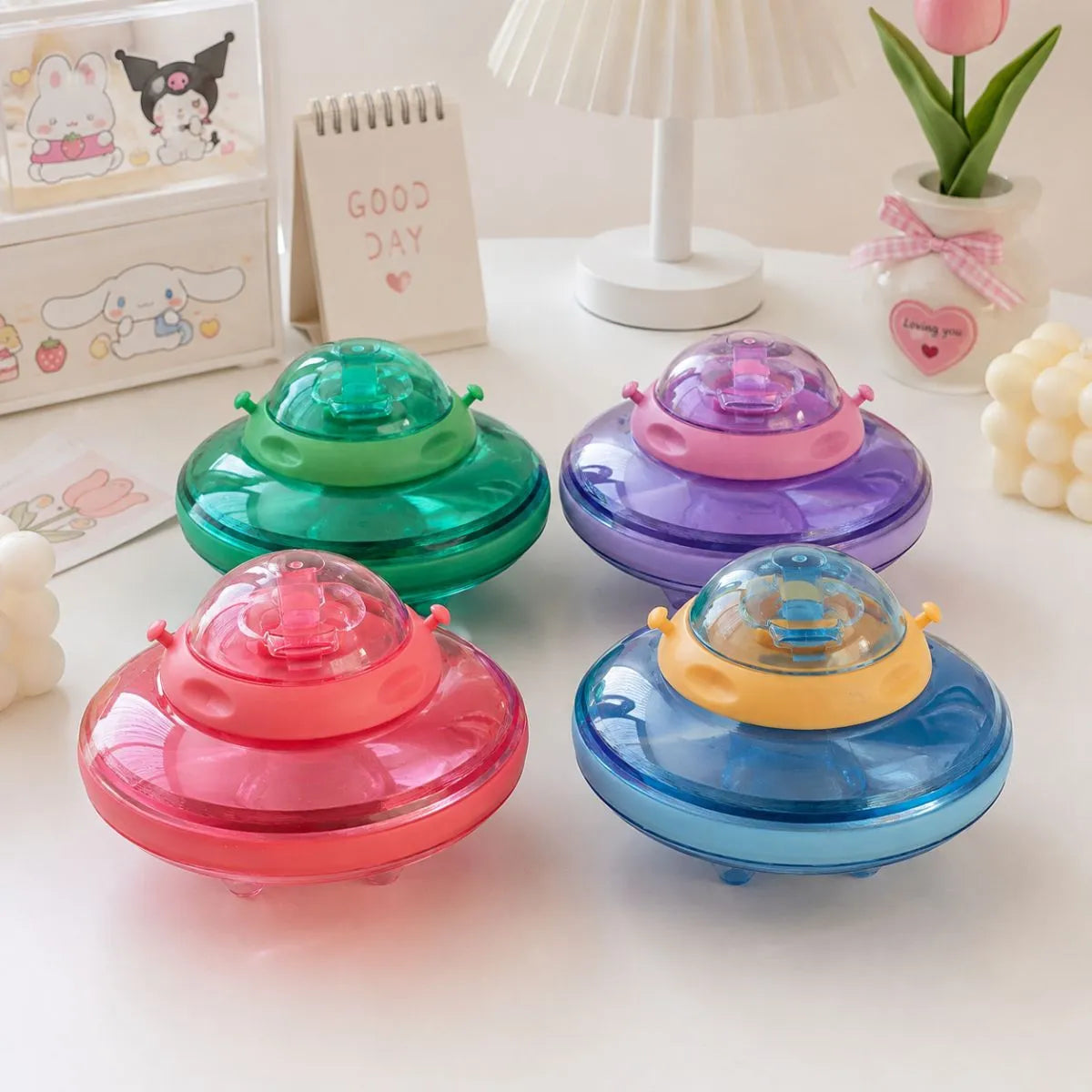 Four Lovely Colors of UFO Shaped Water Bottles - Tinyminymo 