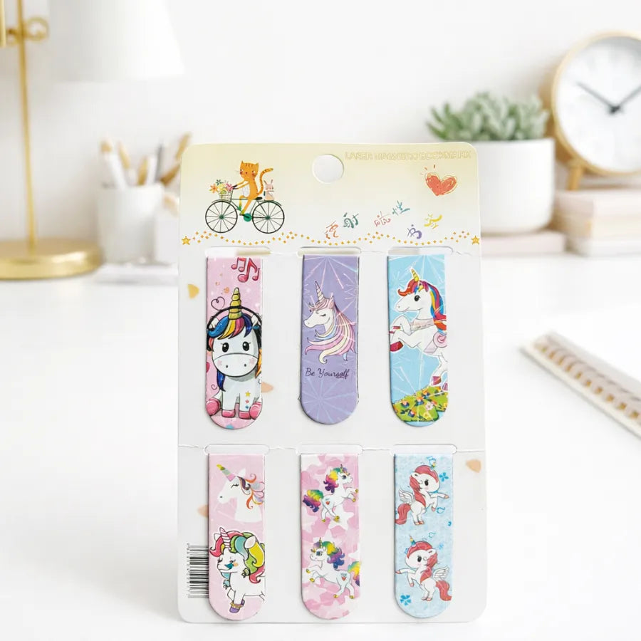 Pack of Colorful unicorn themed Bookmarks -Tinyminymo