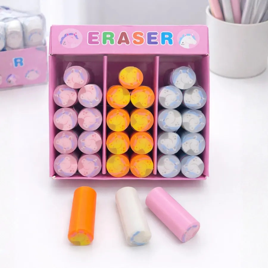 Three Colors of Unicorn Erasers - Tinyminymo