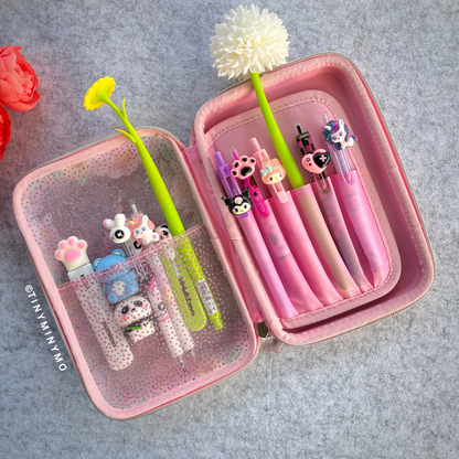 Unicorn Hard Case with Stationery Items and Multiple Pens stored inside - Tinyminymo
