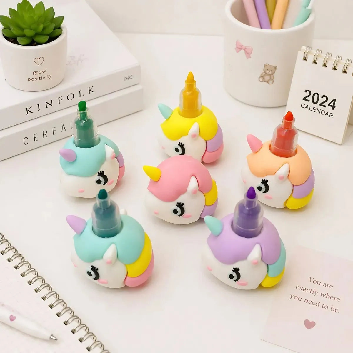 Different Colors of Stackable Unicorn Highlighters - Tinyminymo