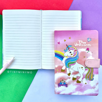 Unicorn Notebook with Snap Lock - Tinyminymo