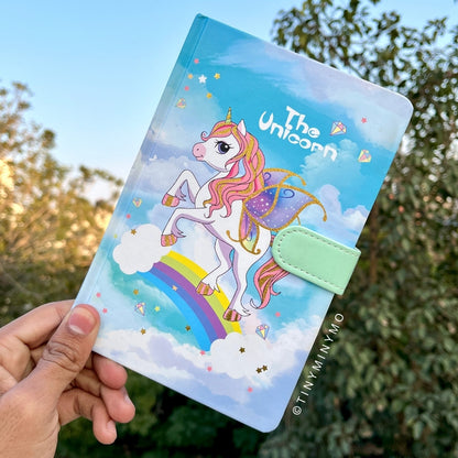 Unicorn Notebook with Snap Lock - Tinyminymo