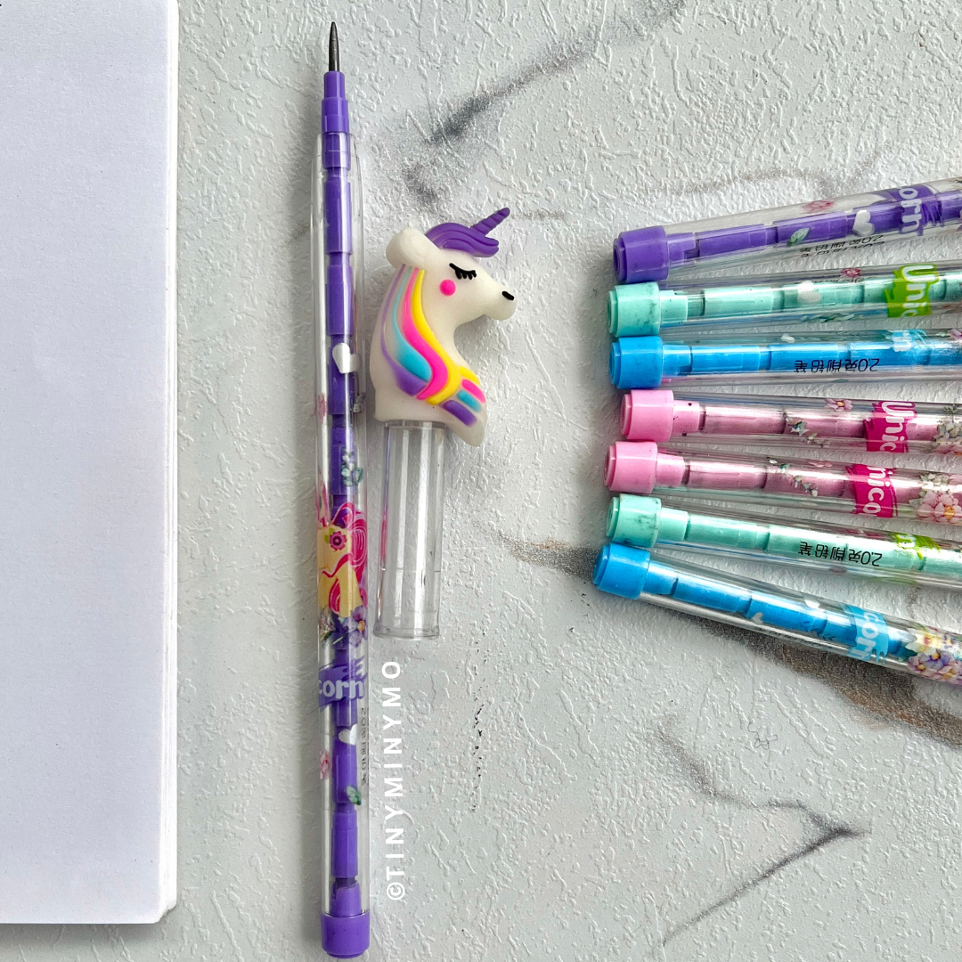 Unicorn Stackable Pencil - Tinyminymo