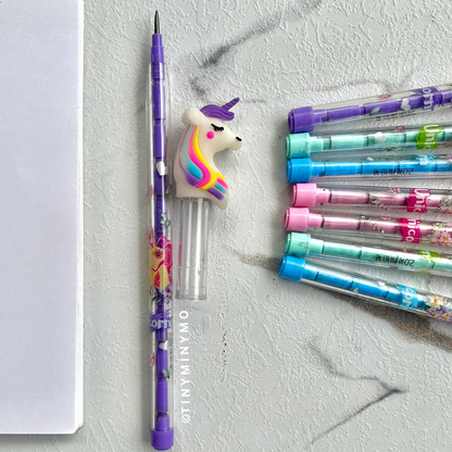 Unicorn Stackable Pencil - Tinyminymo