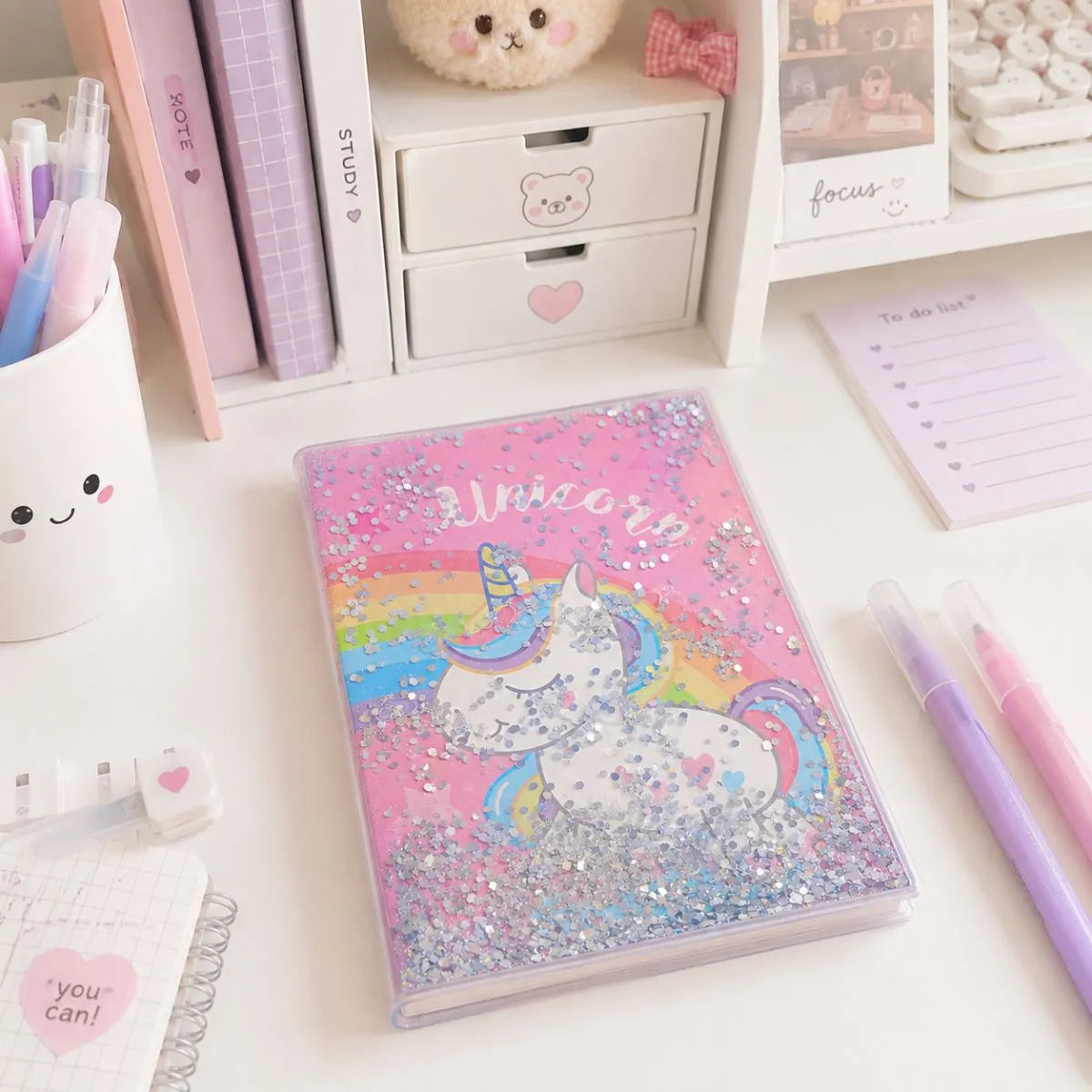 Unicorn themed Water Cover Notebook - Tinyminymo