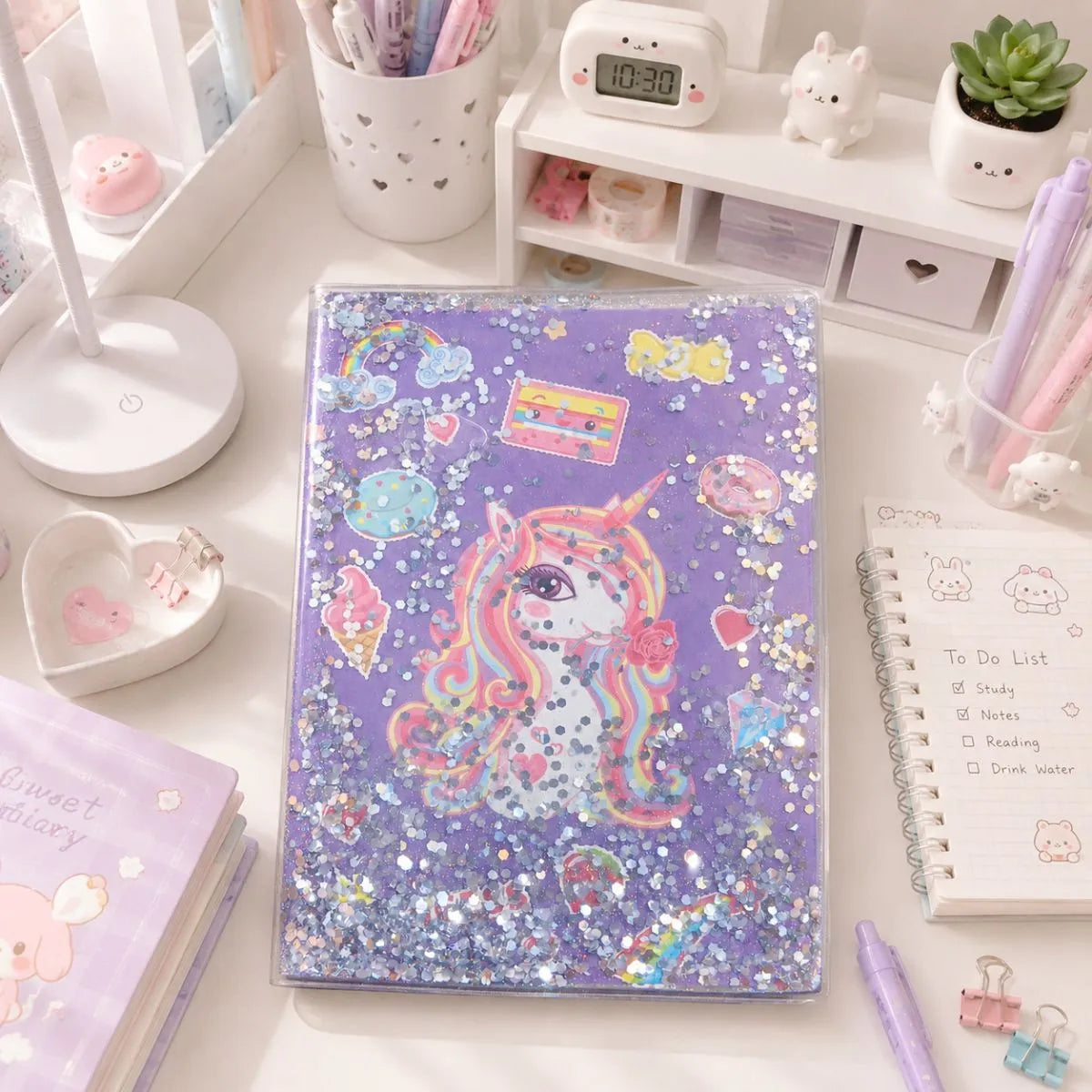 Purple Color Unicorn Water Cover Notebook - Tinyminymo