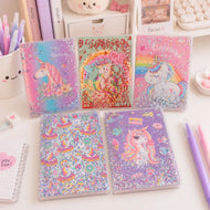 Five Colorful Unicorn Water Cover Notebooks - Tinyminymo