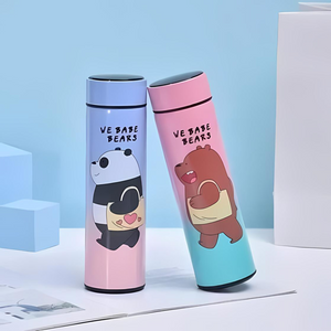 We Bare Bear LED Temperature Display Bottle - Tinyminymo