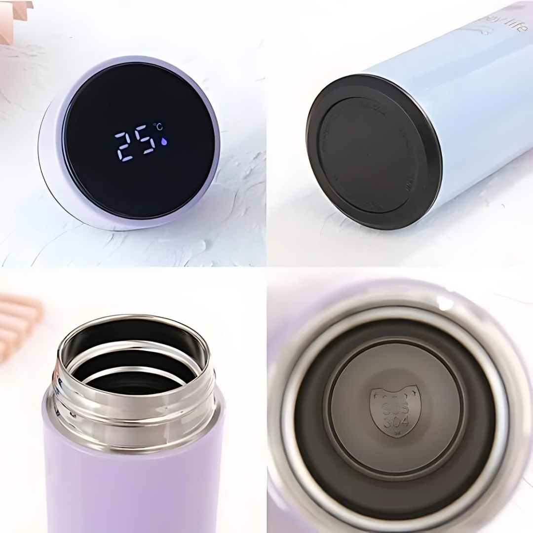 We Bare Bear LED Temperature Display Bottle - Tinyminymo