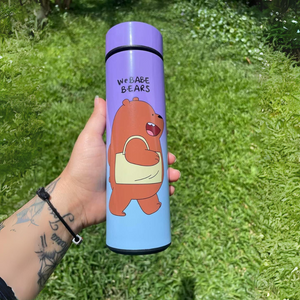 We Bare Bear LED Temperature Display Bottle - Tinyminymo