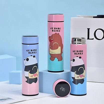 We Bare Bear LED Temperature Display Bottle - Tinyminymo