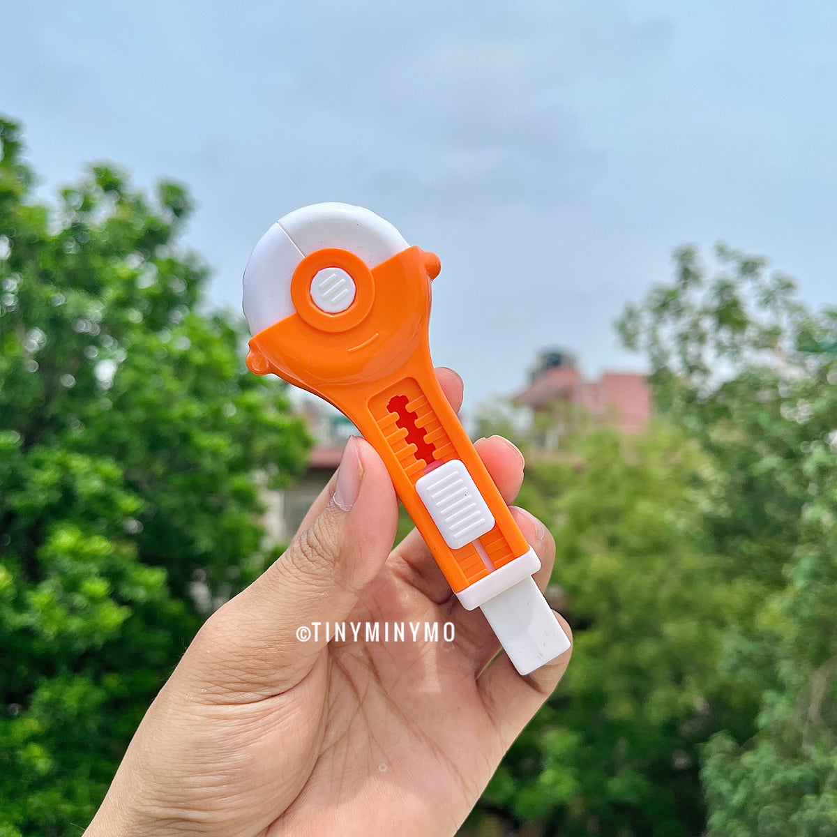 Orange Color of Wheel Eraser Cum Sharpener - Tinyminymo