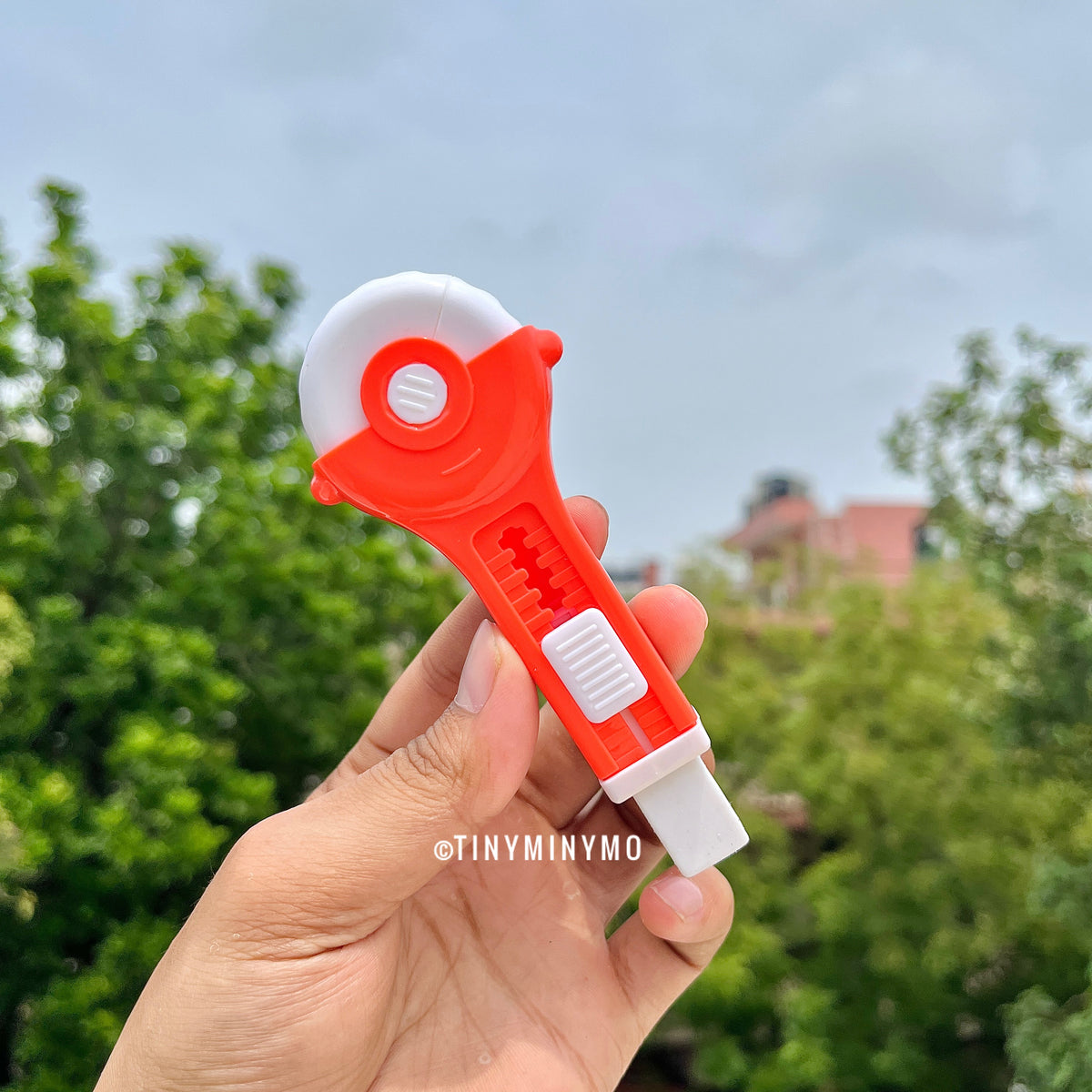 Carrot Red Color of Wheel Eraser Cum Sharpener - Tinyminymo