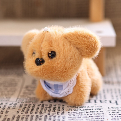 Brown Color Wiggling Tail Dog Keychain - Tinyminymo
