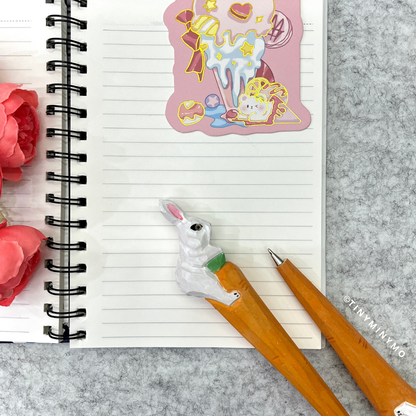 Bunny in Wooden Pen - Tinyminymo