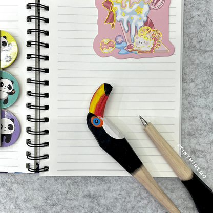 Toucan Design of Wooden Pen - Tinyminymo