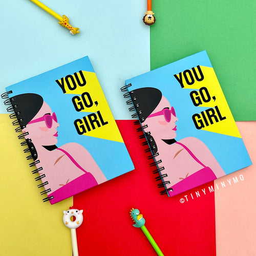 You Go Girl Spiral Notebook - Tinyminymo
