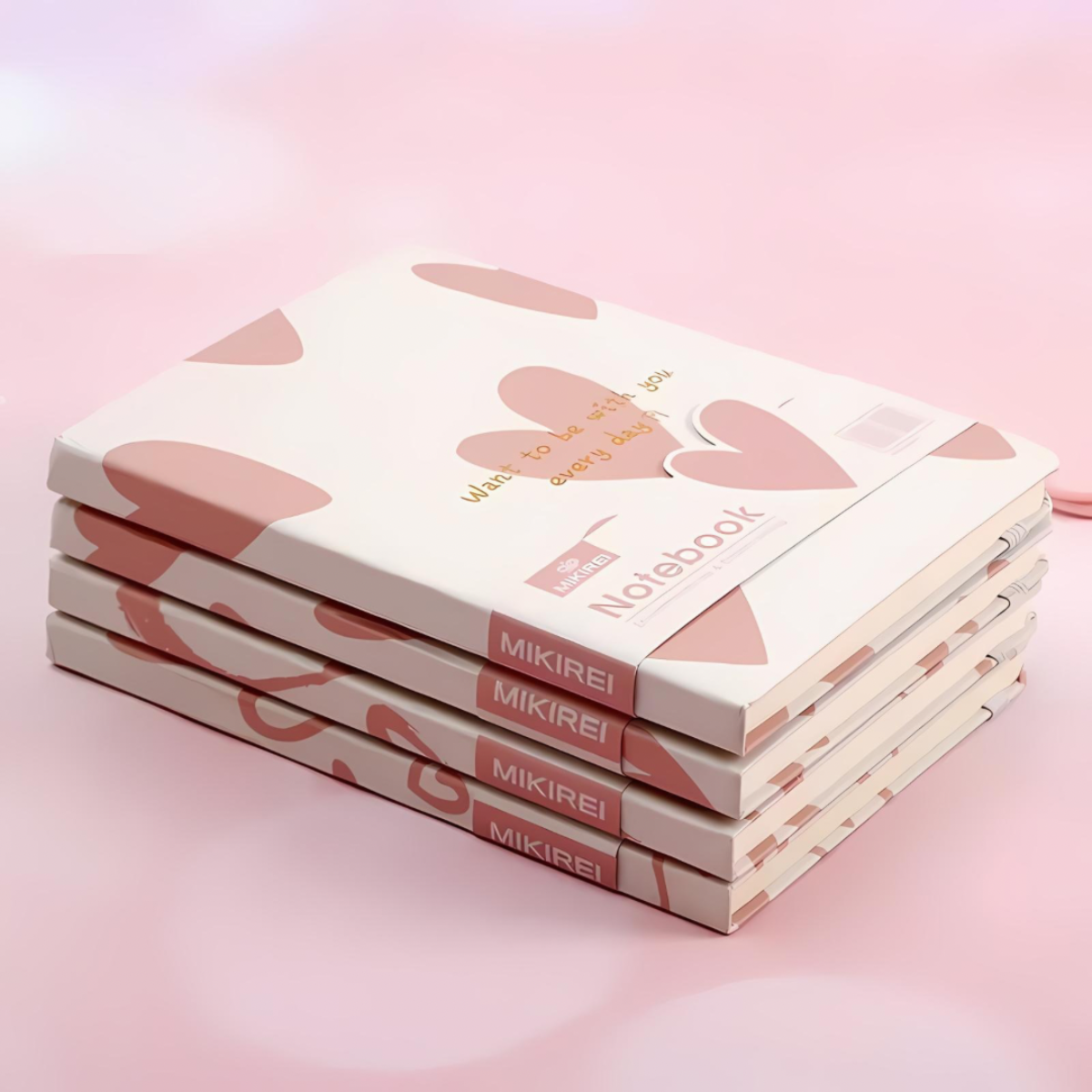 Heart Print Cover Notebooks - Tinyminymo