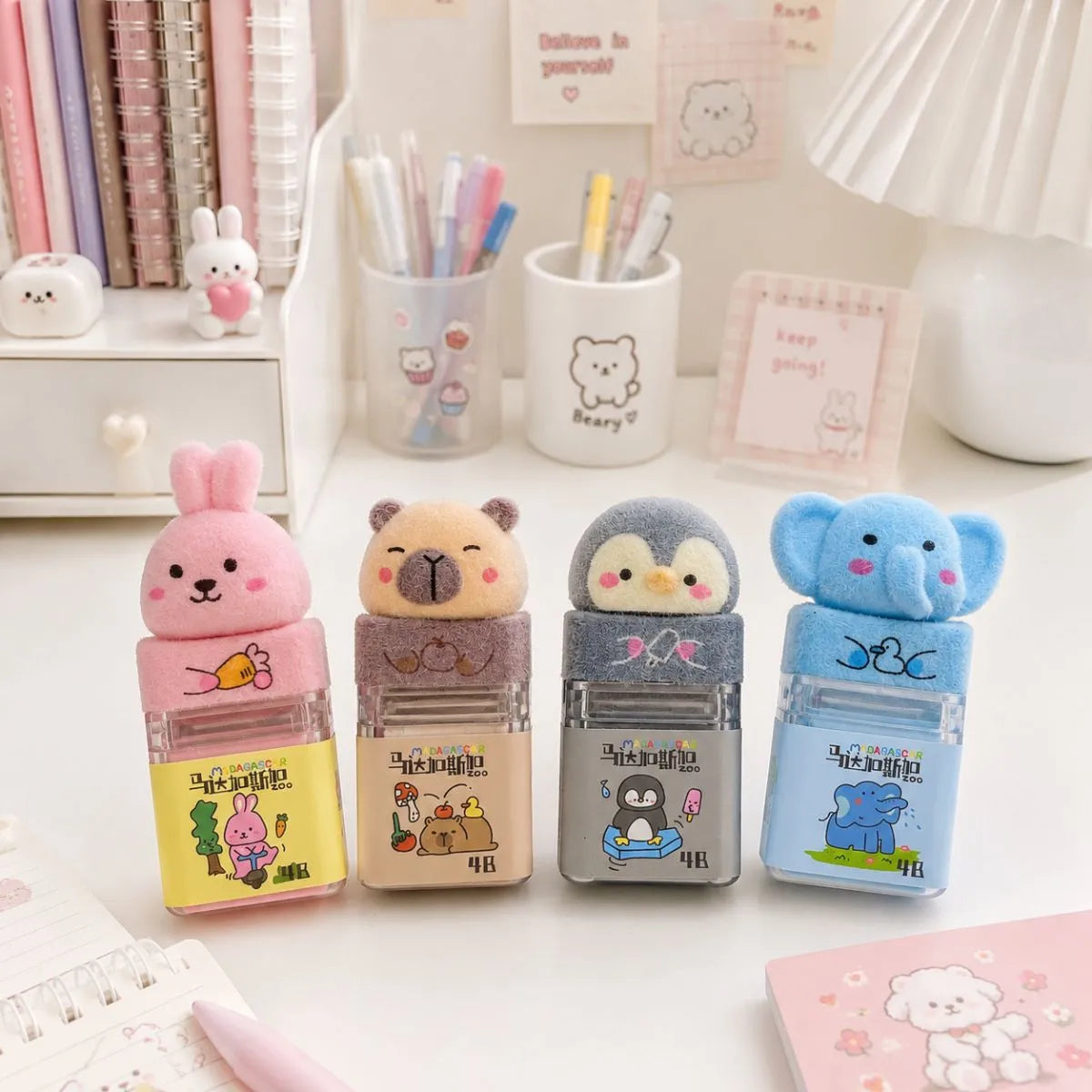 All Designs of Zoo Erasers - Tinyminymo