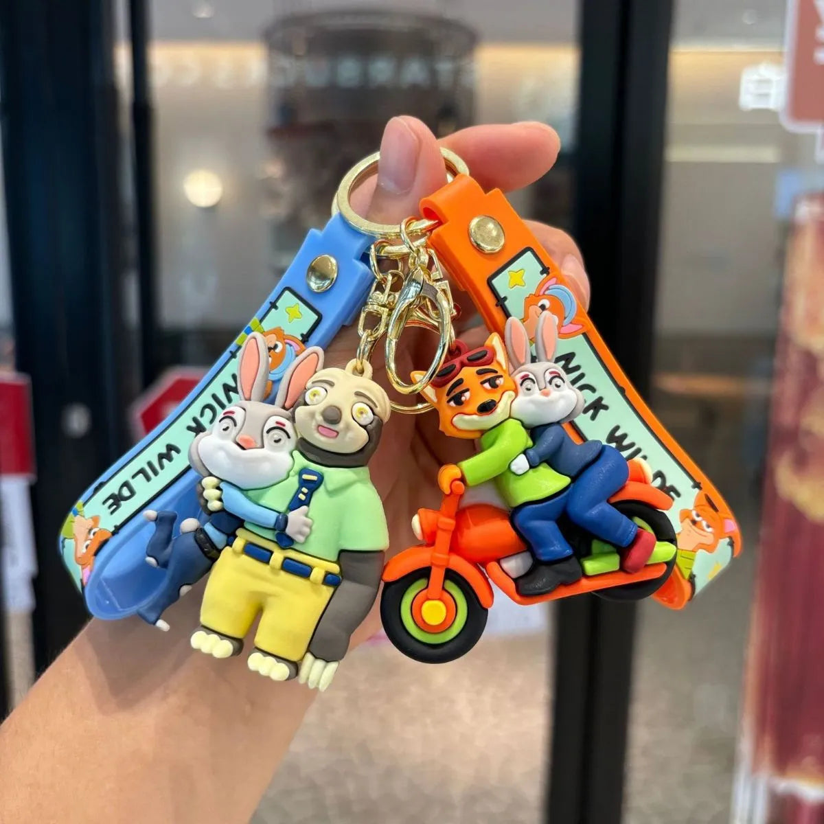 Two Colorful Zootopia 3D Keychains - Tinyminymo