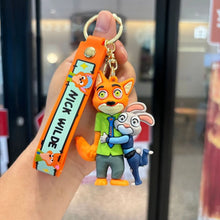 Load image into Gallery viewer, Judy Hugging Nick Design Keychain - Tinyminymo
