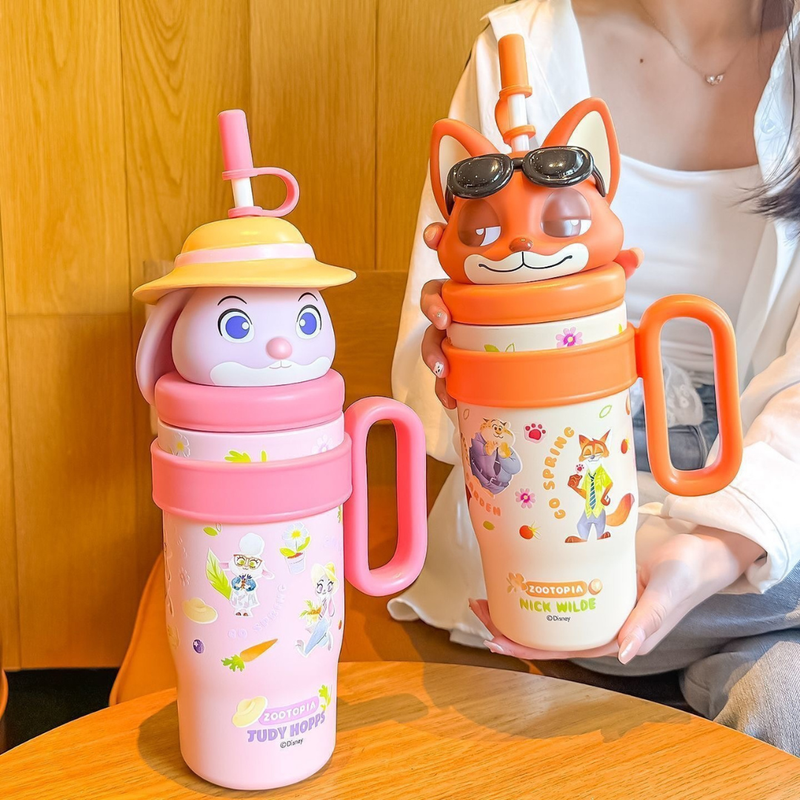 Zootopia Insulated Sipper 800ml Big Tumbler | Cute Gift for Girls