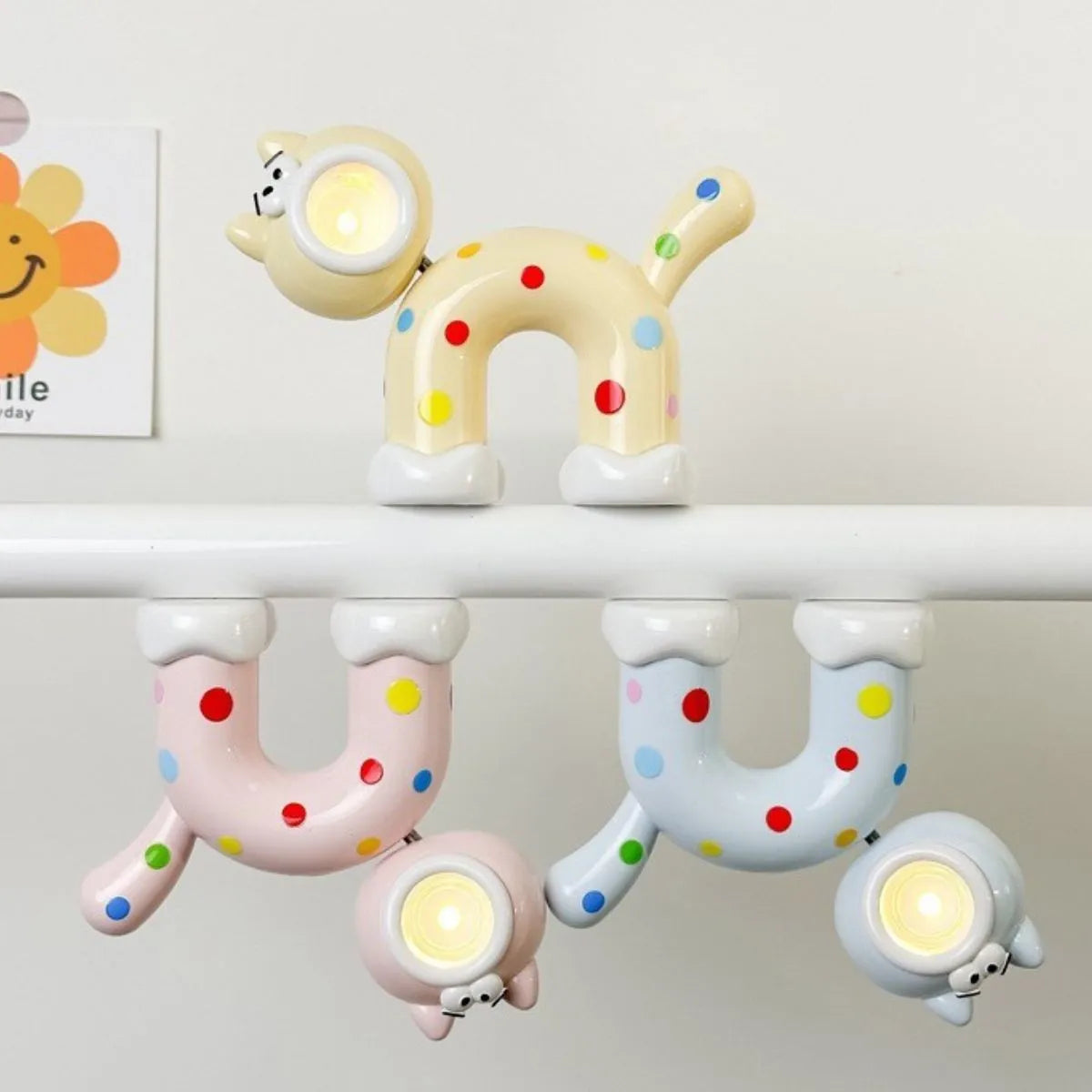 Three Magnetic Kitty Desk Lamp with Stickers - Tinyminymo