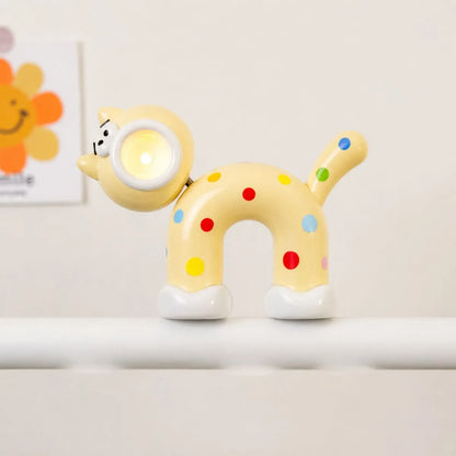 Yellow Kitty Desk Lamp with Stickers - Tinyminymo
