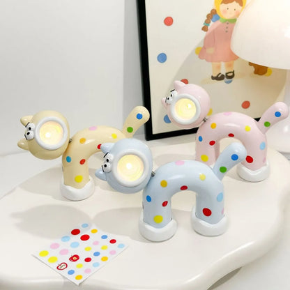 All Variants of Kitty Desk Lamp with Stickers - Tinyminymo