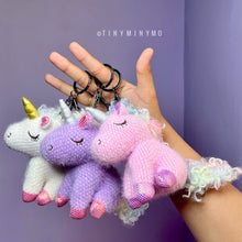 Load image into Gallery viewer, Plush Unicorn 3D Keychain - Tinyminymo
